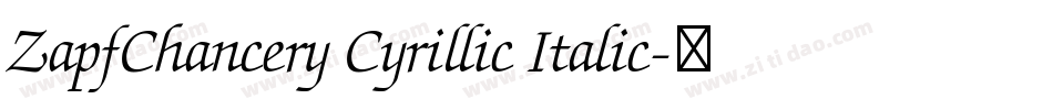 ZapfChancery Cyrillic Italic字体转换